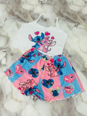 Pijama Infantil Feminino Croped