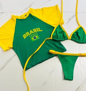 kit Biquini e Blusinha Brasil