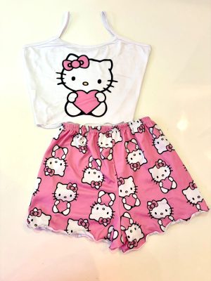Pijama Croped Hello Kitty