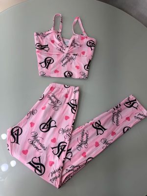 kit 10 Pijamas Croped e Calça Ref 77