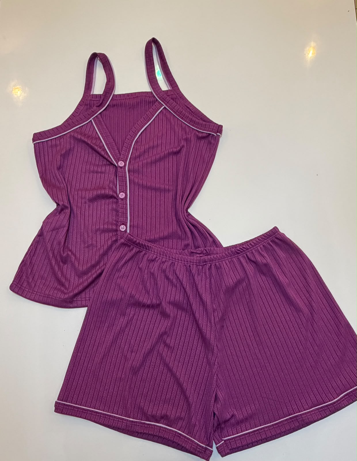 Pijama Americado Liso Jacquard - Imagem 6